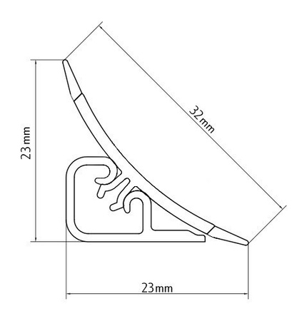 Listwa Przyblatowa Blatowa do Blatu Kuchenna PCV PVC 23mm ARABESKA BIAŁA + wkręty GRATIS!