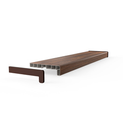 Parapet Wewnętrzny Komorowy PCV ORZECH Szerokość 20cm + zaślepki GRATIS