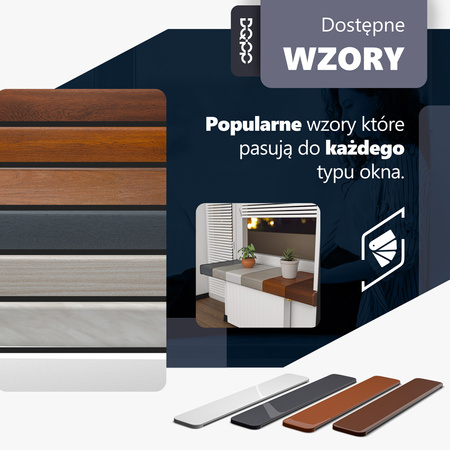 Nakładka Renowacyjna na stary parapet wewnętrzny Winchester Szerokość 38cm