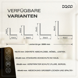 Kątownik PCV Samoprzylepny Wewnętrzny Narożnik 15x15mm BIAŁY 2m 