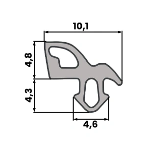 Uszczelka Okienna do Okna Okien PCV SZARA ALUPLAST S-1560