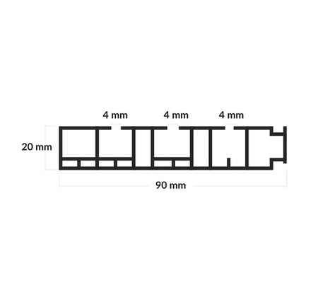 KARNISZ Sufitowy Trzytorowy SZYNA Sufitowa PCV 3 Torowa 90cm 100cm 150cm