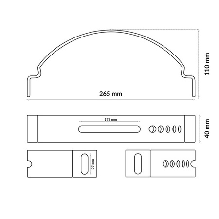 Ława Kominiarska ze Wspornikiem typu LN1 40cm - 200cm CEGLANA