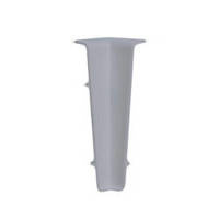 Narożnik wewnętrzny do listwy PCV 75mm SZARY