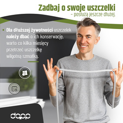 Uszczelka drzwiowa do drzwi zewnętrznych ościeżnicy stalowej KU-11 SZARA