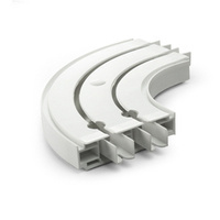 ŁUK KOŃCOWY do Szyn Karniszy Sufitowych PCV 2-torowy KOMPLET PRAWY i LEWY