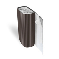 Taśma KOMINOWA Ołowiana RYFLOWANA 2D 300mm RAL 8019 CIEMNY BRĄZ