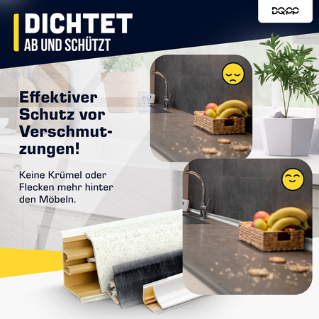 Listwa Przyblatowa Blatowa do Blatu Kuchenna PCV PVC 23mm BETON + wkręty GRATIS!
