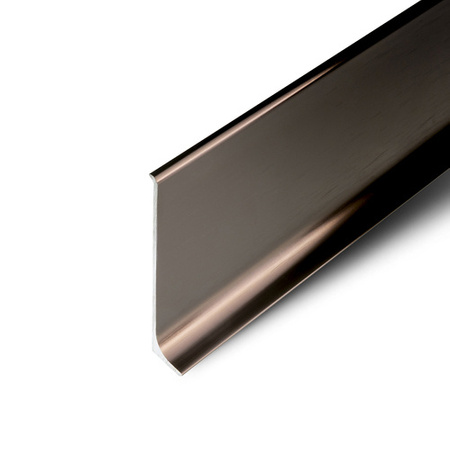 Listwa Przypodłogowa Aluminiowa Cokół Przypodłogowy Aluminiowy 100mm 2m KAWA