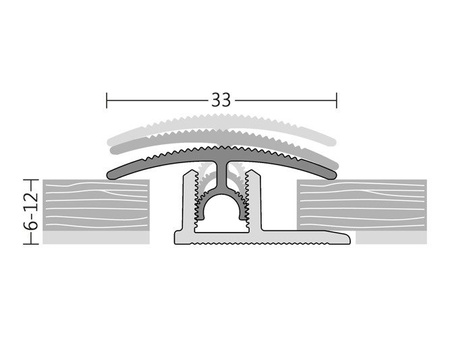 Listwa Progowa Regulowana 33mm Na Wcisk Wciskana SZAMPAN 90cm