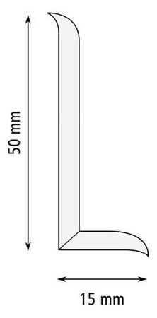 Listwa Gumowa Taśma Przypodłogowa Podłogowa 50x15mm BEŻ