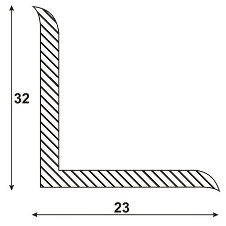 Listwa Gumowa Taśma Przypodłogowa Podłogowa 32x23mm BIAŁA