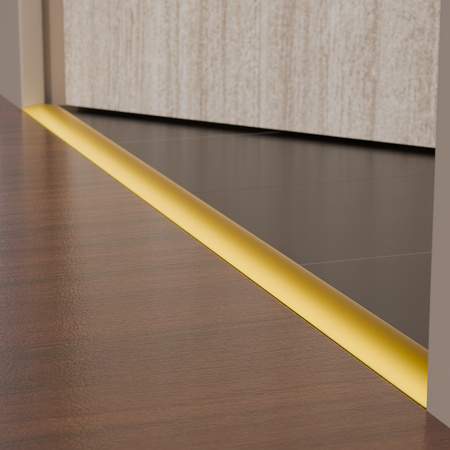 Profil Progowy Owalny Listwa Progowa Owalna 1,80cm ZŁOTY 30mm ŚRUBA