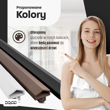 Uszczelka KD-11 12x5mm TPS BIAŁA do Drzwi Zewnętrznych i Wewnętrznych - do Drzwi Drewnianych Ościeżnic i Futryn