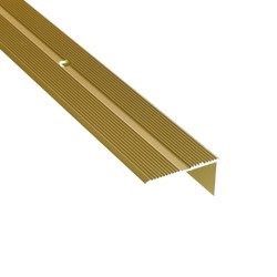 Profil Schodowy Aluminiowy Ryflowany Kątownik ZŁOTY 40x20 Wkręcany Na Śruby