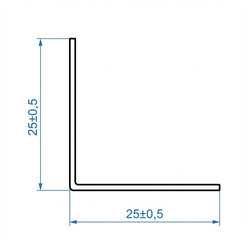 Kątownik PCV Samoprzylepny Zewnętrzny Narożnik 25x25mm BIAŁY 2m 