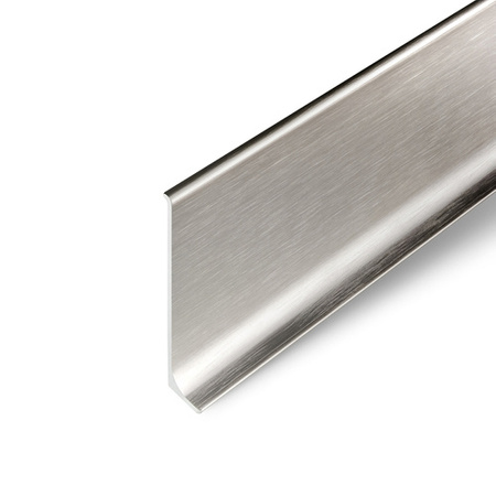 Listwa Przypodłogowa Aluminiowa Cokół Przypodłogowy Aluminiowy 80mm 2m PLATYNA