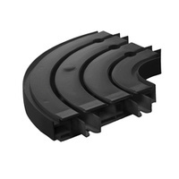 ŁUK KOŃCOWY do Szyn Karniszy Sufitowych PCV 3-torowy KOMPLET PRAWY i LEWY