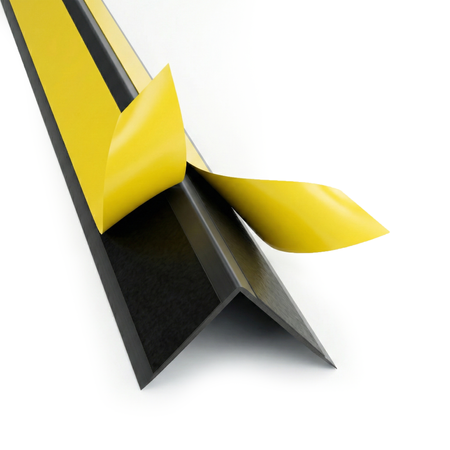 Kątownik PCV Samoprzylepny Wewnętrzny Narożnik 25x25mm CZARNY 2m 