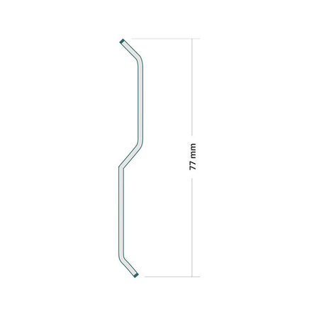 Listwa Kominowa Aluminiowa 77mm BRĄZ RAL 8017 1m 2m