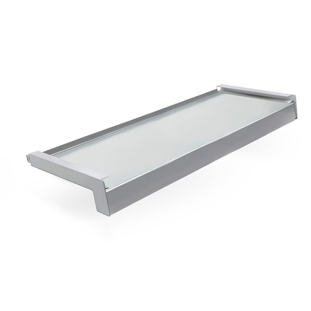 Parapet Zewnętrzny Stalowy Srebny RAL 9006 Szerokość 17,5cm ZAŚLEPKI ALUMINIUM GRATIS