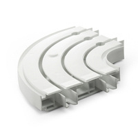 ŁUK KOŃCOWY do Szyn Karniszy Sufitowych PCV 3-torowy KOMPLET PRAWY i LEWY