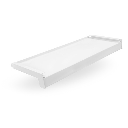 Parapet Zewnętrzny Aluminiowy ALU Biały RAL 9016 Szerokość 22,5cm z Zaślepkami ALUMINIOWYMI GRATIS