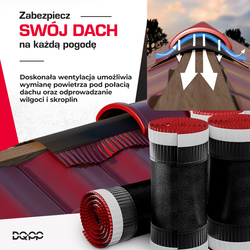 Taśma Aluminiowa KALENICOWA pod Gąsior xRoll 5mb Szerokość 310mm RAL 8019 CIEMNY BRĄZ
