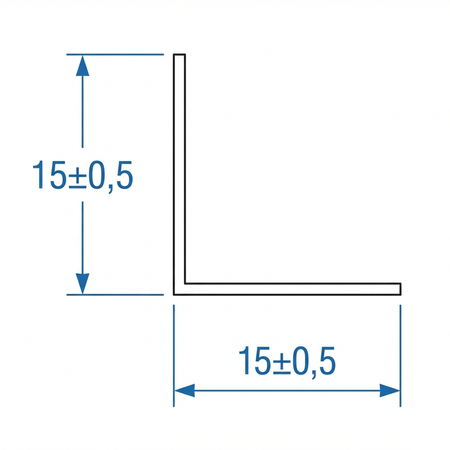 Kątownik PCV Samoprzylepny Wewnętrzny Narożnik 15x15mm BIAŁY 2m 