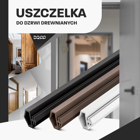 Uszczelka KD-11 12x5mm TPS BIAŁA do Drzwi Zewnętrznych i Wewnętrznych - do Drzwi Drewnianych Ościeżnic i Futryn