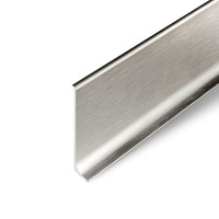 Listwa Przypodłogowa Aluminiowa Cokół Przypodłogowy Aluminiowy 100mm 2m PLATYNA