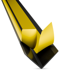 Kątownik PCV Samoprzylepny Zewnętrzny Narożnik 20x20mm CZARNY 2m 