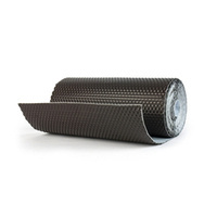 Taśma KOMINOWA 3D Opierzeniowa Aluminiowa Ryflowana CIEMNY BRĄZ
