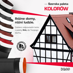 Taśma Aluminiowa KALENICOWA pod Gąsior xRoll 5mb Szerokość 310mm RAL 8019 CIEMNY BRĄZ
