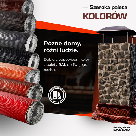 Taśma KOMINOWA 3D Opierzeniowa Aluminiowa Ryflowana CEGŁA