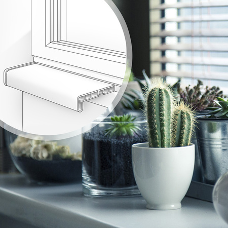 Parapet Wewnętrzny Komorowy PCV ORZECH Szerokość 25cm + zaślepki GRATIS