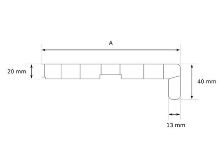 Parapet Wewnętrzny Komorowy PCV BUK Szerokość 40cm + zaślepki GRATIS