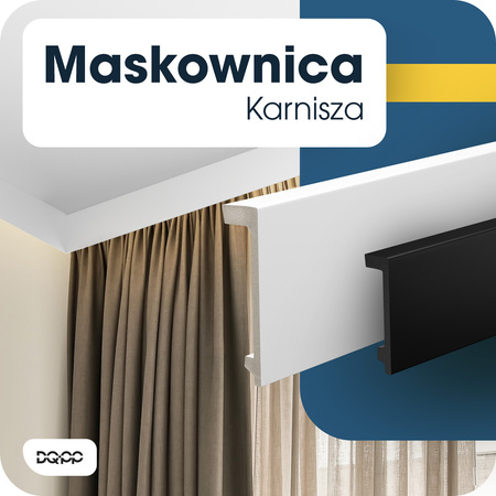 Listwa Karniszowa Maskująca Karnisz 10cm Czarna 2m