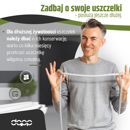 Uszczelka drzwiowa do drzwi zewnętrznych ościeżnicy stalowej KA-88 SZARA
