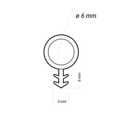 Uszczelka okienna KD-2 Ø6 Biała do Okien Drewnianych - Skrzydło Rama