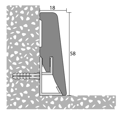 Listwa Przypodłogowa Podłogowa MDF CANYON PINIE 58x18mm 2,5mb