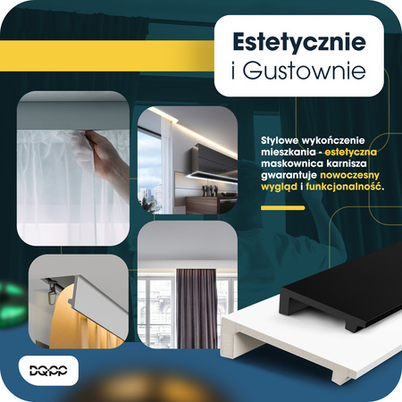 Listwa Karniszowa Maskująca Karnisz 10cm Biała 2m