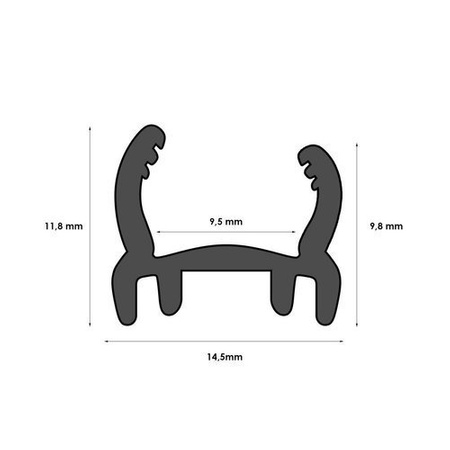 Listwa Progowa Dylatacyjna Elastyczna Do Łuków FLEX 3m - 12m JESION KAUKASKI