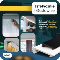 Listwa Karniszowa Maskująca Karnisz 10cm Biała 2m