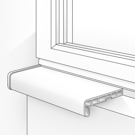 Parapet Wewnętrzny Komorowy PCV BUK Szerokość 30cm + zaślepki GRATIS