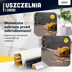 Listwa Przyblatowa Blatowa do Blatu Kuchenna PCV PVC 23mm BETON + wkręty GRATIS!