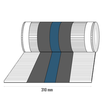 Taśma Aluminiowa KALENICOWA pod Gąsior xRoll 5mb Szerokość 310mm RAL 7016 GRAFIT