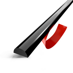 Próg Akrylowy Czarny Samoprzylepny Listwa Akrylowa do Kabiny Prysznicowej 5x10mm