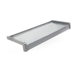 Parapet Zewnętrzny Stalowy Srebny RAL 9006 Szerokość 35cm ZAŚLEPKI PCV GRATIS