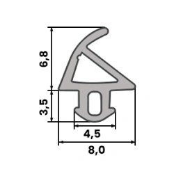 Uszczelka Okienna do Okna Okien PCV PLASTMO S-1113